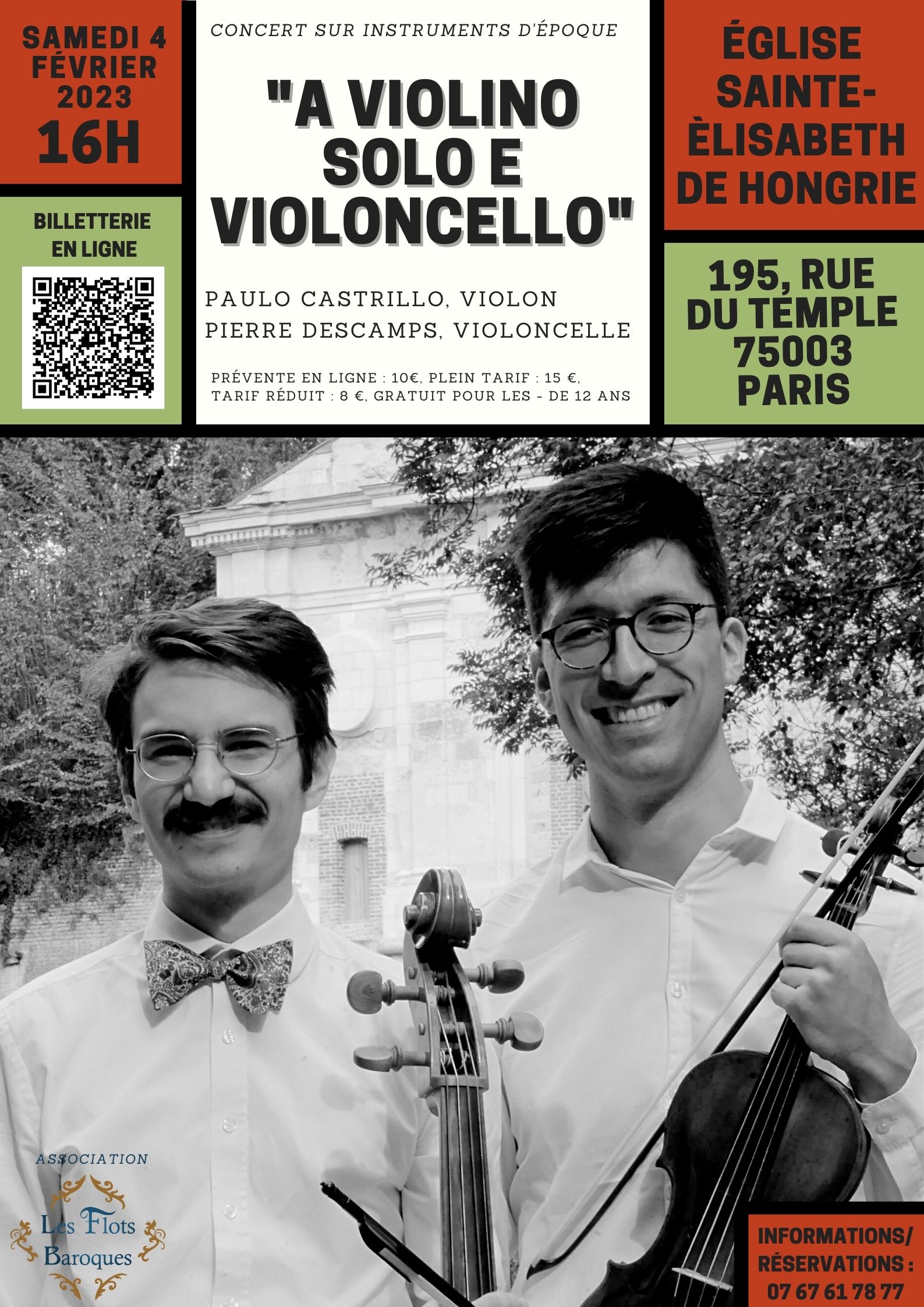 A violino solo e Violoncello 4 février 2023